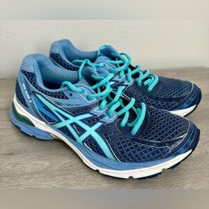 Asics Gel-Flux 3 Women's Running Shoes in Navy, Light Blue and Turquoise SZ- 8.5